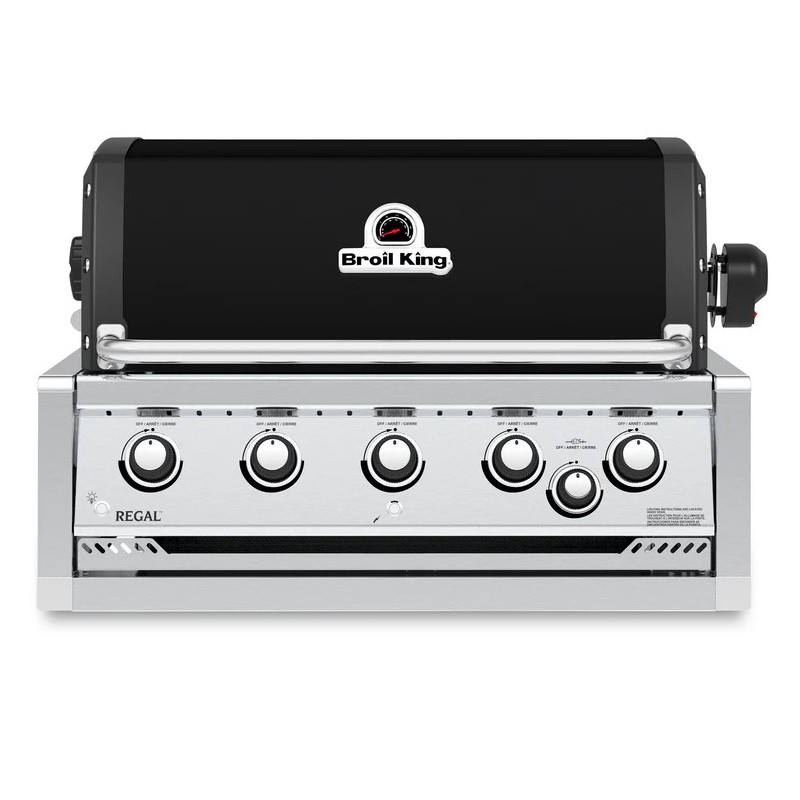 Gratar pe gaz cu 5 arzatoare, incastrabil, Broil King Regal 570, L95 x l68.5 x i62.5 gri/negru 886673RO - 1 Gratar pe gaz cu 5 arzatoare, incastrabil, Broil King Regal 570, L95 x l68.5 x i62.5 gri/negru 886673RO - 1
