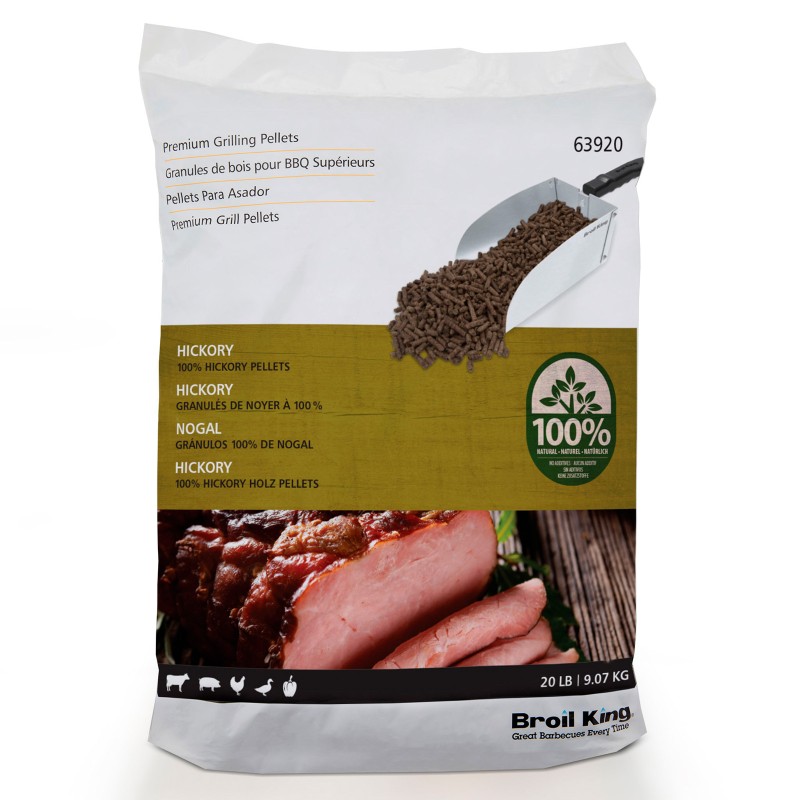 Sac peleti aroma hicori 9 kg Broil King 63920 - 1 Sac peleti aroma hicori 9 kg Broil King 63920 - 1