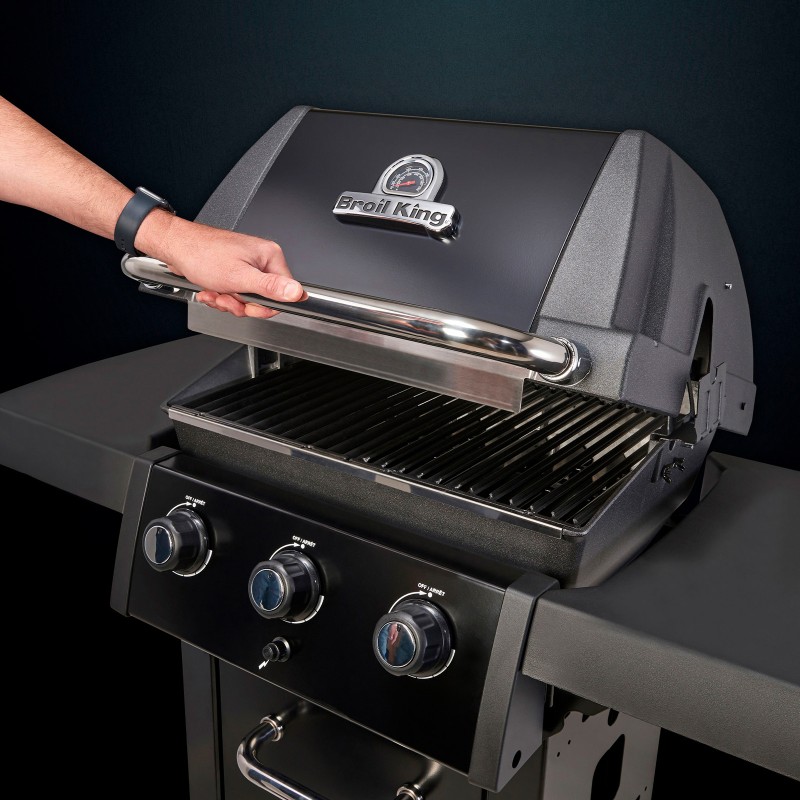 Gratar pe gaz cu 3 arzatoare, Broil King Royal 320 Shadow L125 x l54 x i122 negru 824253SDWRO - 9