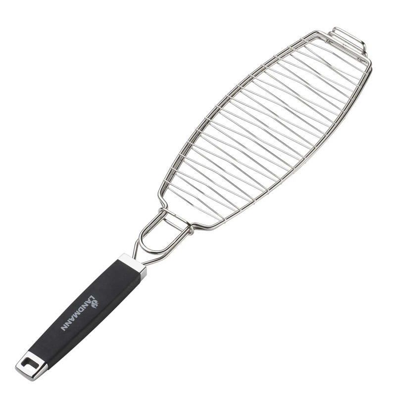 Accesoriu inox prajire peste la gratar Landmann Pure 13626, maner plastic, 55,5 x 12 cm - 1 Accesoriu inox prajire peste la gratar Landmann Pure 13626, maner plastic, 55,5 x 12 cm - 1