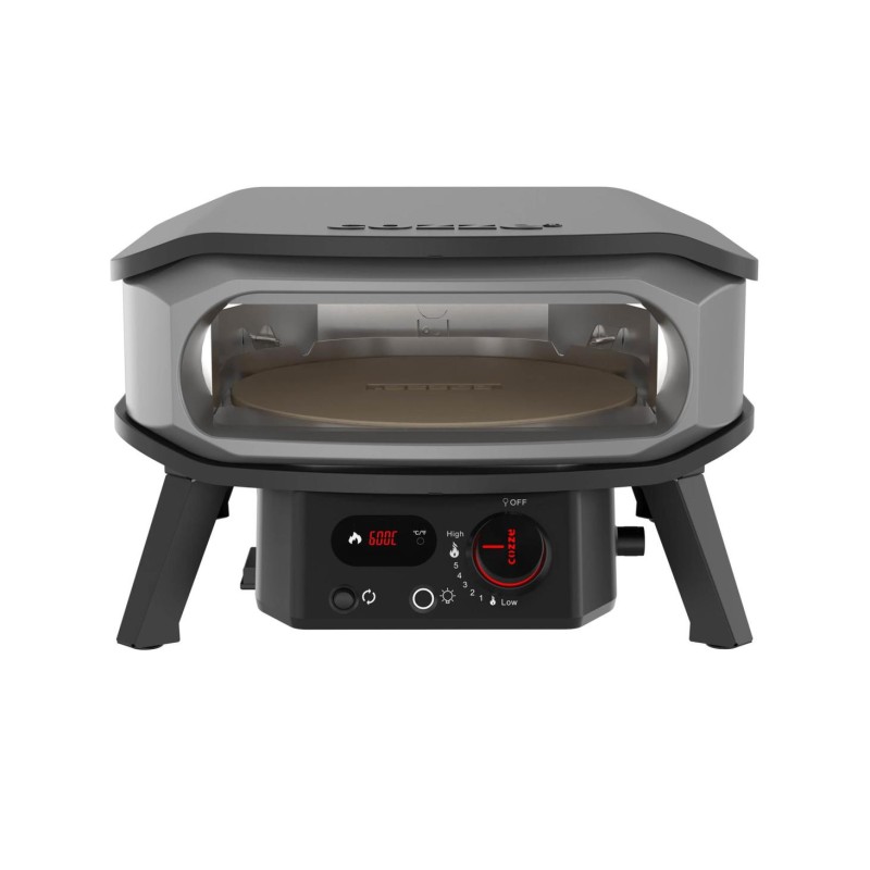 Cuptor pentru pizza pe gaz cu piatra rotativa, termometru digital si iluminat LED Premium Rotate 13 inci 33 cm Cozze 90440 - 1 Cuptor pentru pizza pe gaz cu piatra rotativa, termometru digital si iluminat LED Premium Rotate 13 inci 33 cm Cozze 90440 - 1