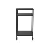 Modul bucatarie de exterior masa inalta cu rafturi deschise negru 60x60x110 cm Cozze 90538 - 1