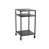 Modul bucatarie de exterior masa inalta cu rafturi deschise negru 60x60x110 cm Cozze 90538 - 3