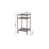 Modul bucatarie de exterior masa inalta cu rafturi deschise negru 60x60x110 cm Cozze 90538 - 4