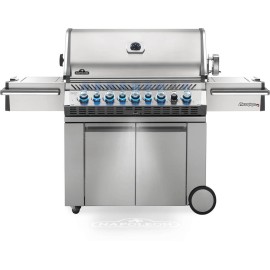 Gratar pe gaz din inox, cu 5 arzatoare principale, arzator spate infrarosu, arzator lateral infrarosu si cutie pentru gheata Nap