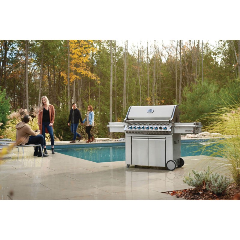 Gratar pe gaz din inox 5 arzatoare arzator lateral arzator spate infrarosu Napoleon Prestige PRO 665 RSIB PRO665RSIBPSS-3 - 4