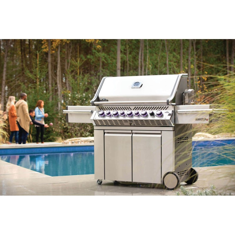 Gratar pe gaz din inox 5 arzatoare arzator lateral arzator spate infrarosu Napoleon Prestige PRO 665 RSIB PRO665RSIBPSS-3 - 5