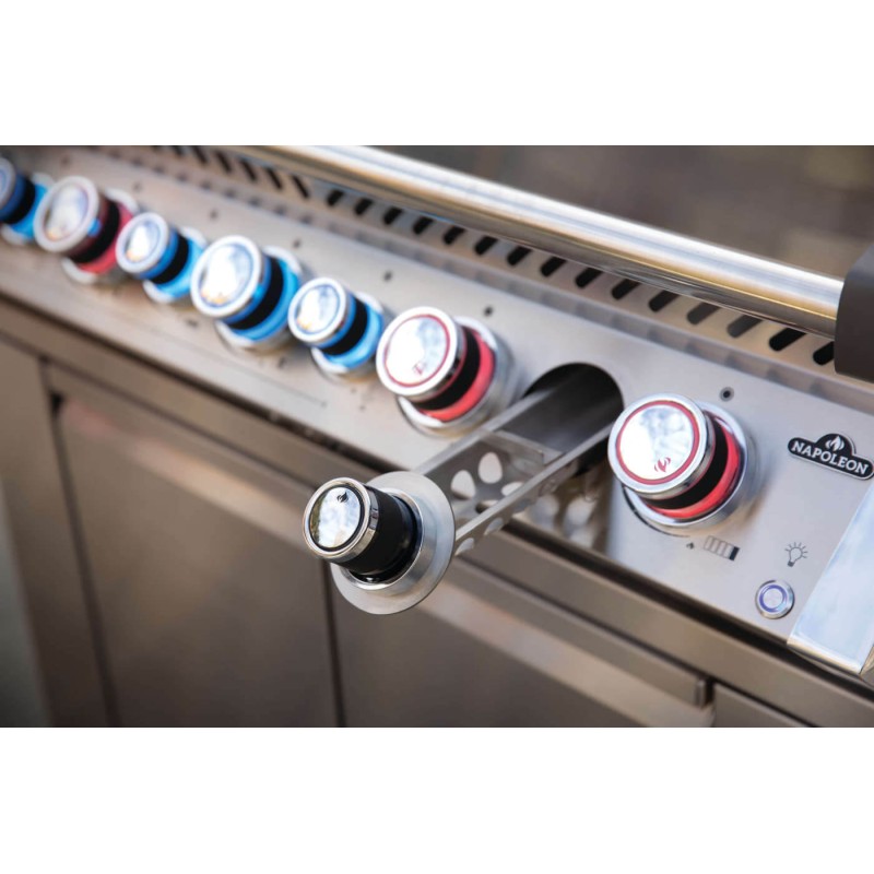 Gratar pe gaz din inox 5 arzatoare arzator lateral arzator spate infrarosu Napoleon Prestige PRO 665 RSIB PRO665RSIBPSS-3 - 7