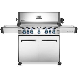 Gratar pe gaz din inox 5 arzatoare arzator lateral infrarosuarzator spate Napoleon Prestige 665 RSIB P665VXRSIBPSS - 1