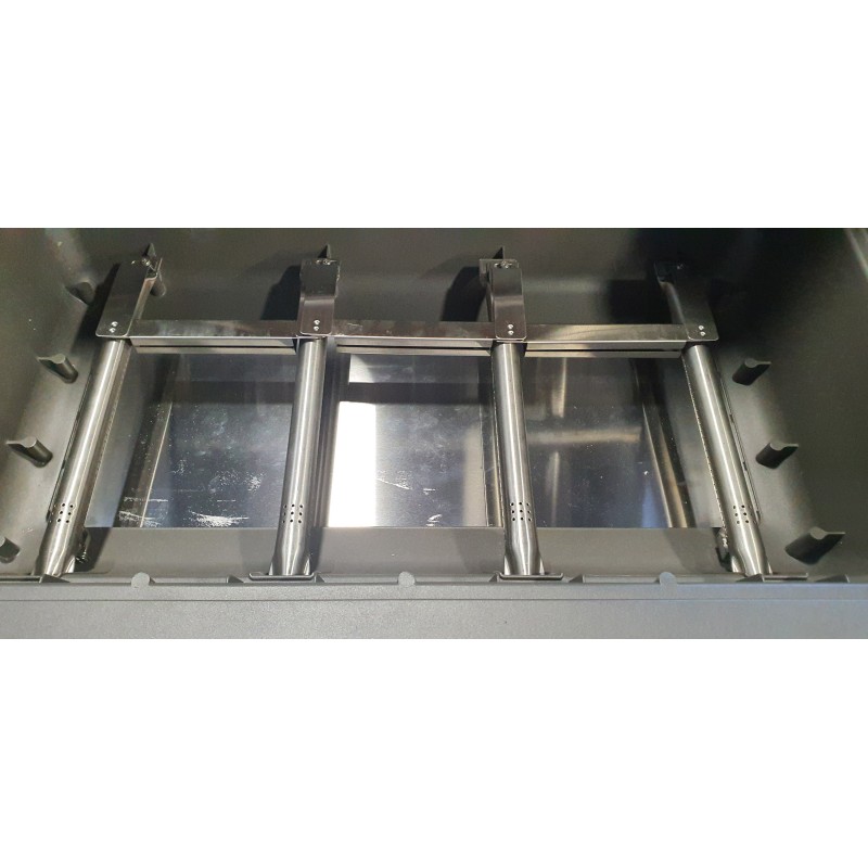 Gratar pe gaz cu 5 arzatoare 4 inox si 1 infrarosu, incastrabil, grile si plita fonta, Grandhall Pro Elite 4 K04000309A - 8