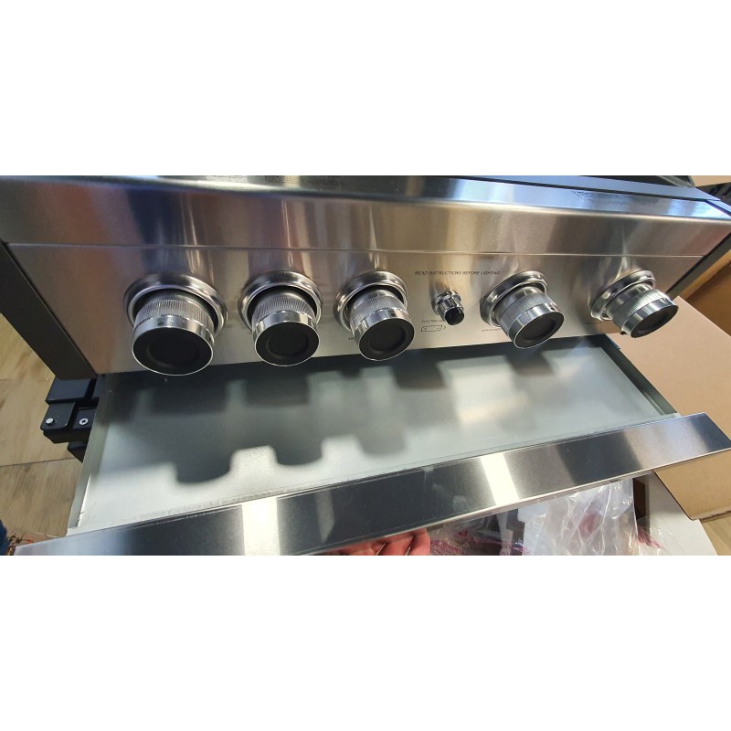 Gratar pe gaz cu 5 arzatoare 4 inox si 1 infrarosu, incastrabil, grile si plita fonta, Grandhall Pro Elite 4 K04000309A - 19