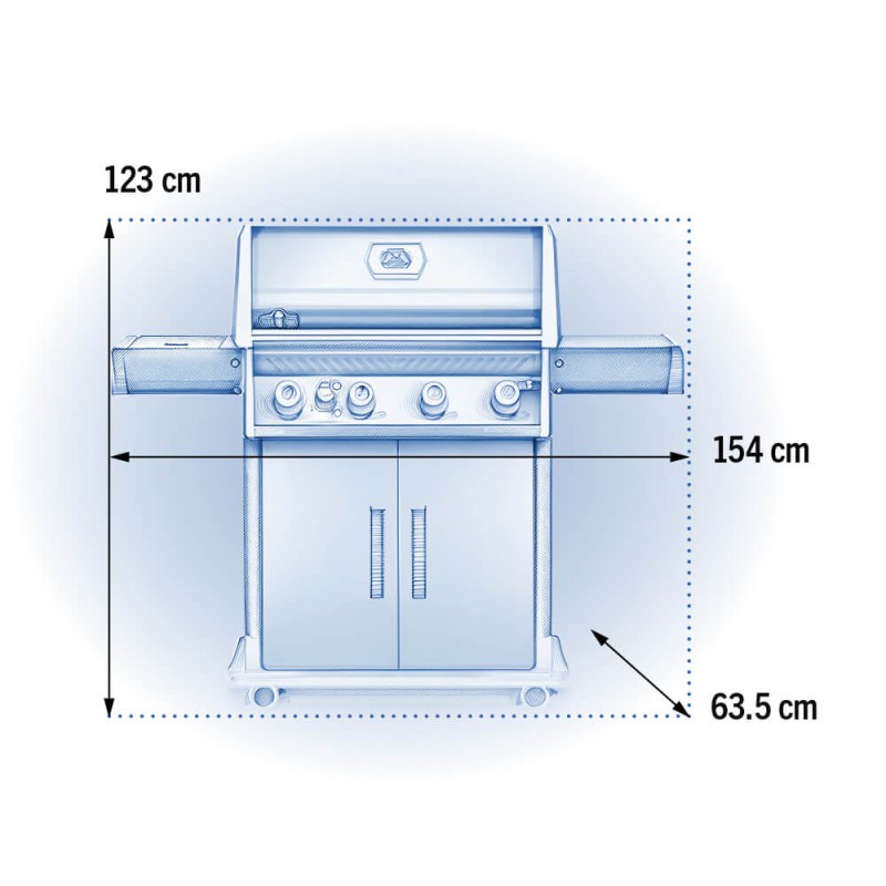 Napoleon Rogue XT 525 SIB Gratar Gaz 4 Arz. Inox IR