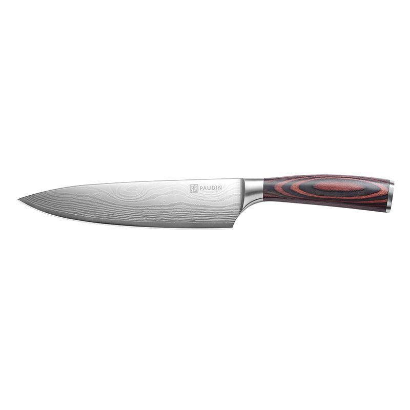 Cutitul bucatarului otel inoxidabil 20 cm maner Pakkawood lama model laser wave Paudin Universal N Series N1 - 1 Cutitul bucatarului otel inoxidabil 20 cm maner Pakkawood lama model laser wave Paudin Universal N Series N1 - 1