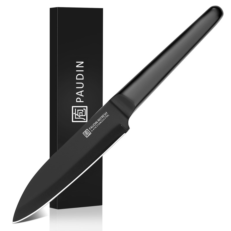 Cutit utilitar otel inoxidabil 12,5 cm negru Paudin Refresh Coating RC Series RC4 - 4