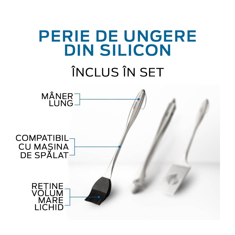 Set 3 ustensile pentru gratar din inox Napoleon 70034 - 4