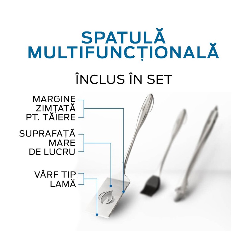 Set 3 ustensile pentru gratar din inox Napoleon 70034 - 3