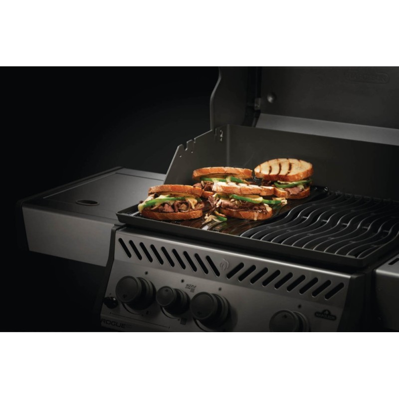 Plita din fonta emailata cu doua fete netada si grill pentru modelele de gratare seria Rogue 425 Napoleon 56426 - 5