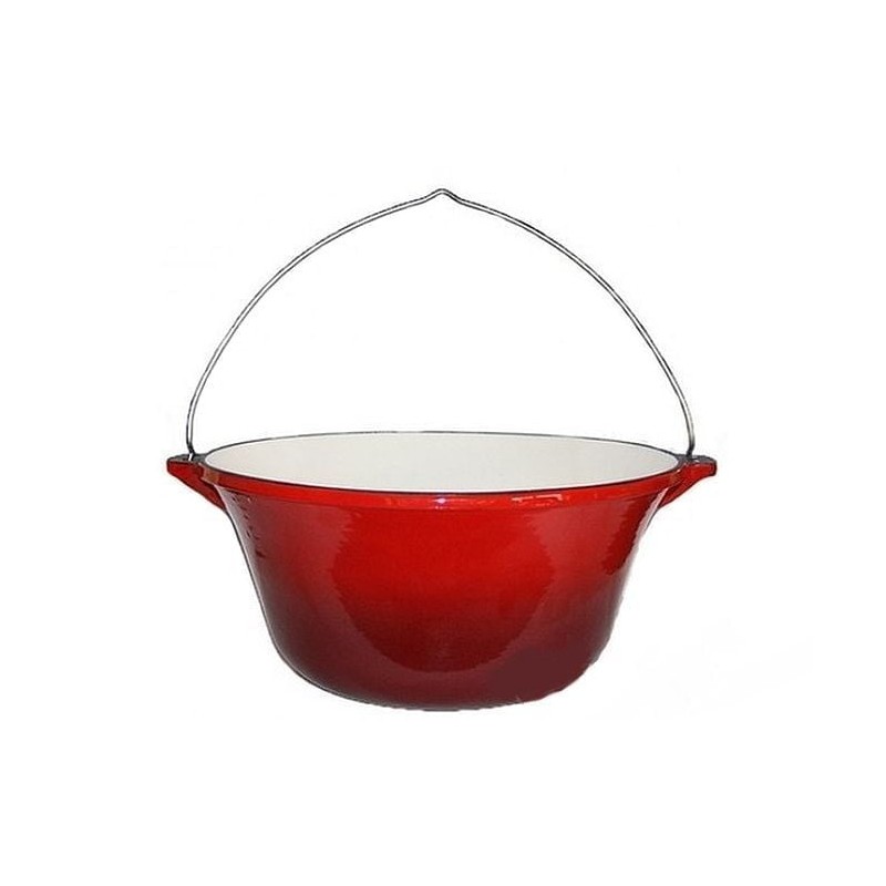 Ceaun din fonta emailata, culoare rosu, 22 litri, Perfect Home 17896 PH17896 - 1 Ceaun din fonta emailata, culoare rosu, 22 litri, Perfect Home 17896 PH17896 - 1