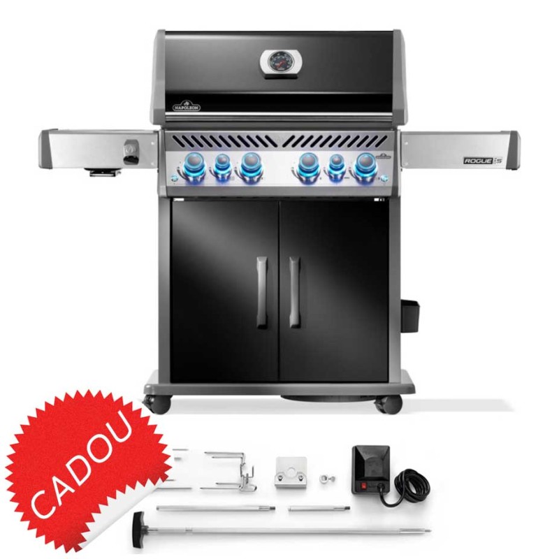 Gratar pe gaz 4 arzatoare din inox, grila din fonta emailata arzator lateral infrarosu Napoleon Rogue XT 525 SIB RPS525RSIBPK-2 Gratar pe gaz 4 arzatoare din inox, grila din fonta emailata arzator lateral infrarosu Napoleon Rogue XT 525 SIB RPS525RSIBPK-2