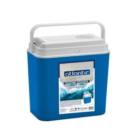 Lada frigorifica termoelectrica cu maner alimentare auto 12V Atlantic 24 litri, albastru cu alb - 1