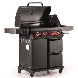 Gratar pe gaz Landmann Cool Black 4.1 maxX 15273, gratare din fonta, arzatoare din inox - 1