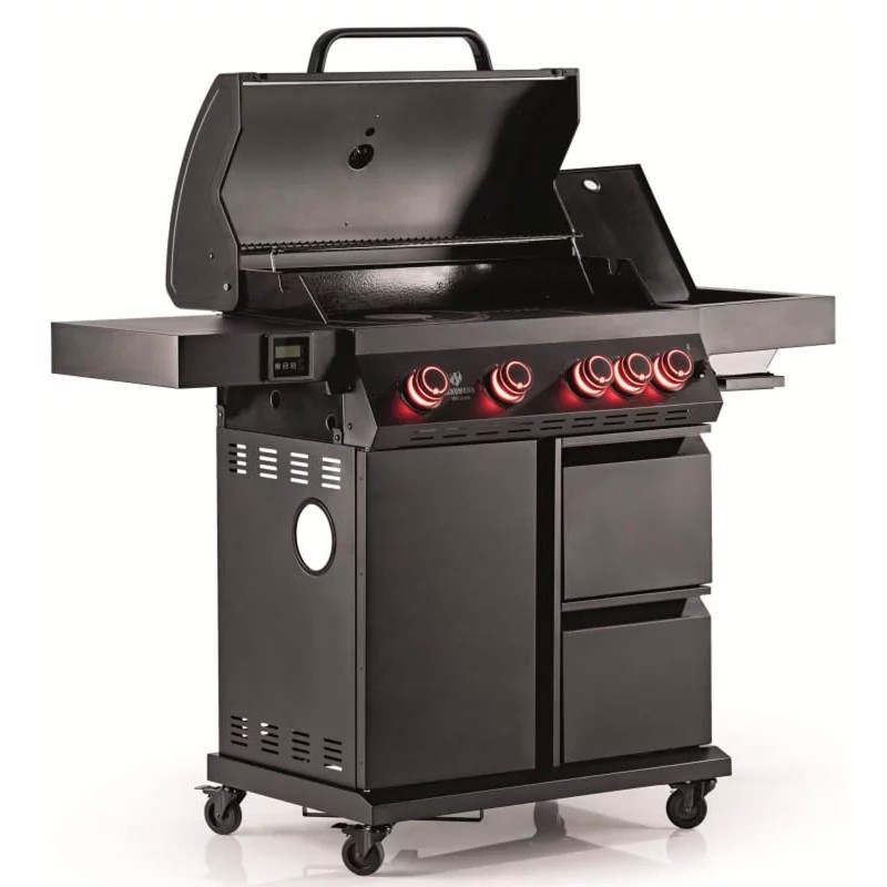 Gratar pe gaz Landmann Cool Black 4.1 maxX 15273, gratare din fonta, arzatoare din inox - 1 Gratar pe gaz Landmann Cool Black 4.1 maxX 15273, gratare din fonta, arzatoare din inox - 1