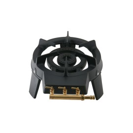 Triplu arzator pe gaz, trei robineti, trei picioare, 30 cm, rotund, 6,5 kW, GB 13, Flamex 17712 - 1