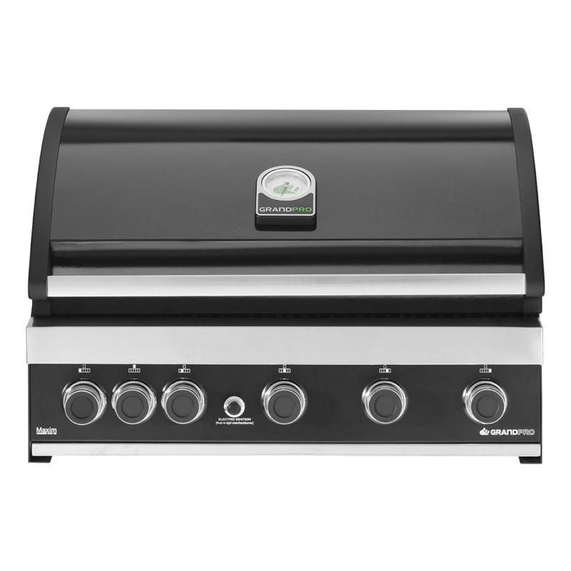 Gratar pe gaz cu 6 arzatoare (5 inox si 1 infrarosu), incastrabil, grile si plita fonta, Grandhall Grandpro Maxim G5 K05000387A Gratar pe gaz cu 6 arzatoare (5 inox si 1 infrarosu), incastrabil, grile si plita fonta, Grandhall Grandpro Maxim G5 K05000387A