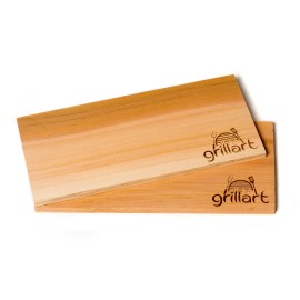 Set 2 placi din lemn de cedru XL 30x14,5x1 cm pentru gatit la gratar Grillart GA-1003-3 - 1