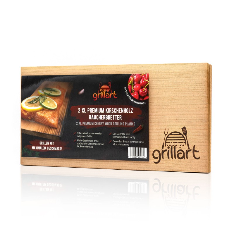Placa din lemn de cires XL 30x14,5x1 cm pentru gatit la gratar Grillart GA-1003-5 - 2 Placa din lemn de cires XL 30x14,5x1 cm pentru gatit la gratar Grillart GA-1003-5 - 2