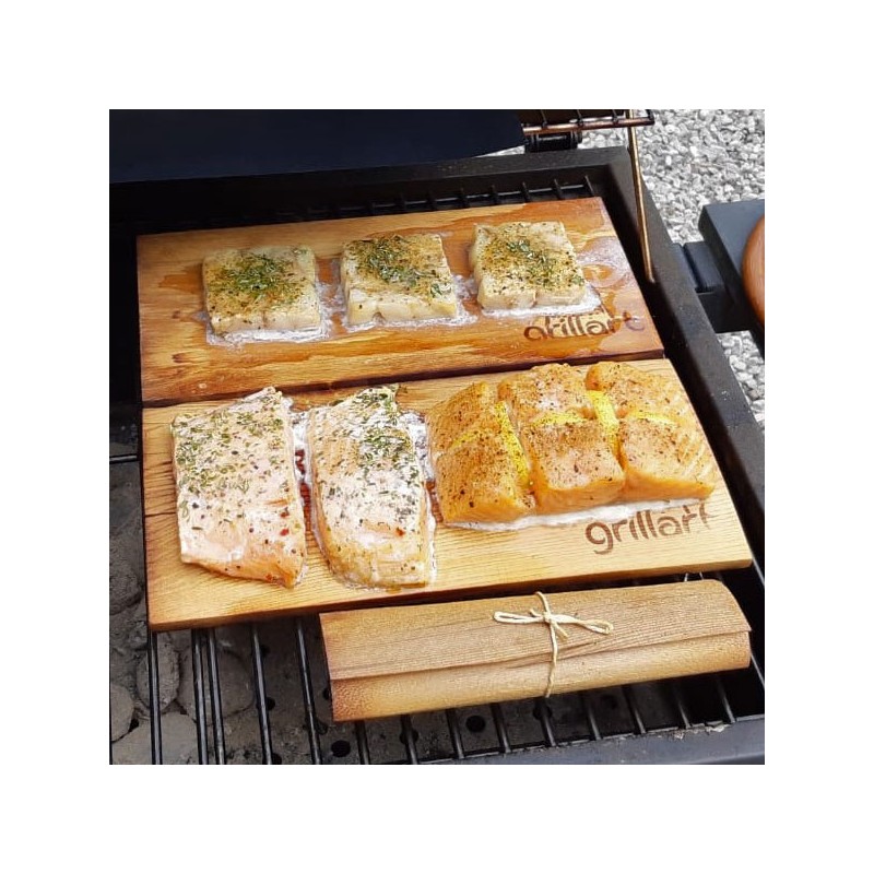 Set 2 placi din lemn de cires XL 30x14,5x1 cm pentru gatit la gratar Grillart GA-1003-5 - 5
