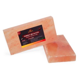 Placa dreptunghiulara din sare de Himalaya 20x10x2,5 cm pentru gatit la gratar Grillart GA-1006-1 - 1