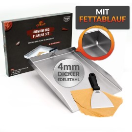 Plita tip plancha cu spatula din inox de 4 mm, dimensiune universala 30x40 cm, compatibila inductie Grillart GA-1031-2 - 1