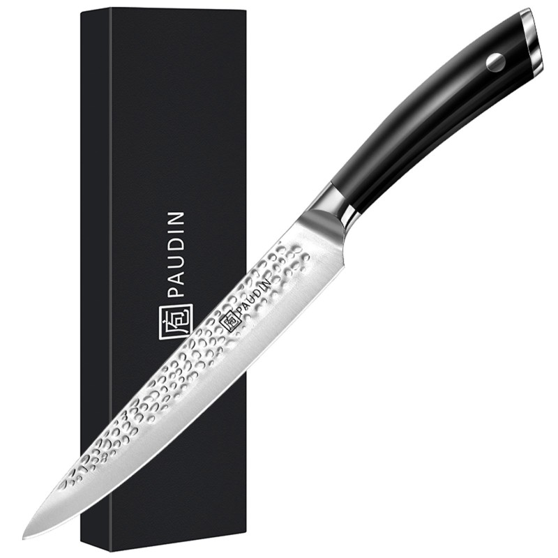 Cutit pentru feliat din otel inoxidabil 20 cm Paudin Hammered Pro H4 - 1 Cutit pentru feliat din otel inoxidabil 20 cm Paudin Hammered Pro H4 - 1