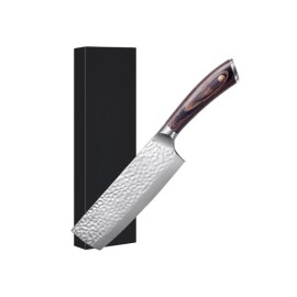 Cutit Nakiri din otel inoxidabil 18 cm Paudin Hammered Vintage HV6 - 1