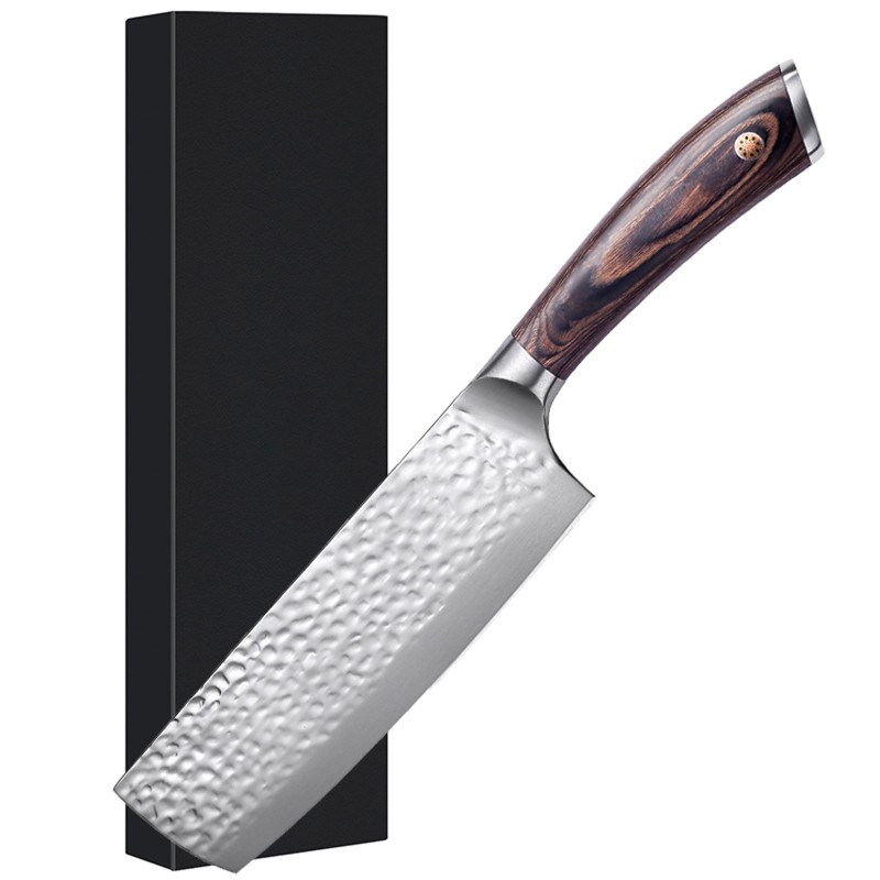 Cutit Nakiri din otel inoxidabil 18 cm Paudin Hammered Vintage HV6 - 1 Cutit Nakiri din otel inoxidabil 18 cm Paudin Hammered Vintage HV6 - 1