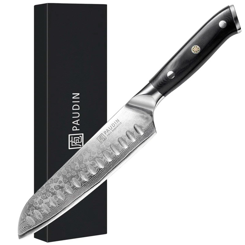 Cutit Santoku din otel inoxidabil 18 cm Paudin Cloud Premium C3 - 1 Cutit Santoku din otel inoxidabil 18 cm Paudin Cloud Premium C3 - 1