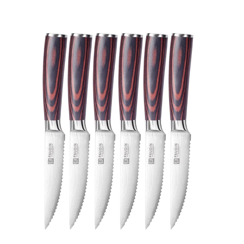 Set 6 cutite pentru friptura din otel inoxidabil 12 cm Paudin Premium S3 - 1 Set 6 cutite pentru friptura din otel inoxidabil 12 cm Paudin Premium S3 - 1