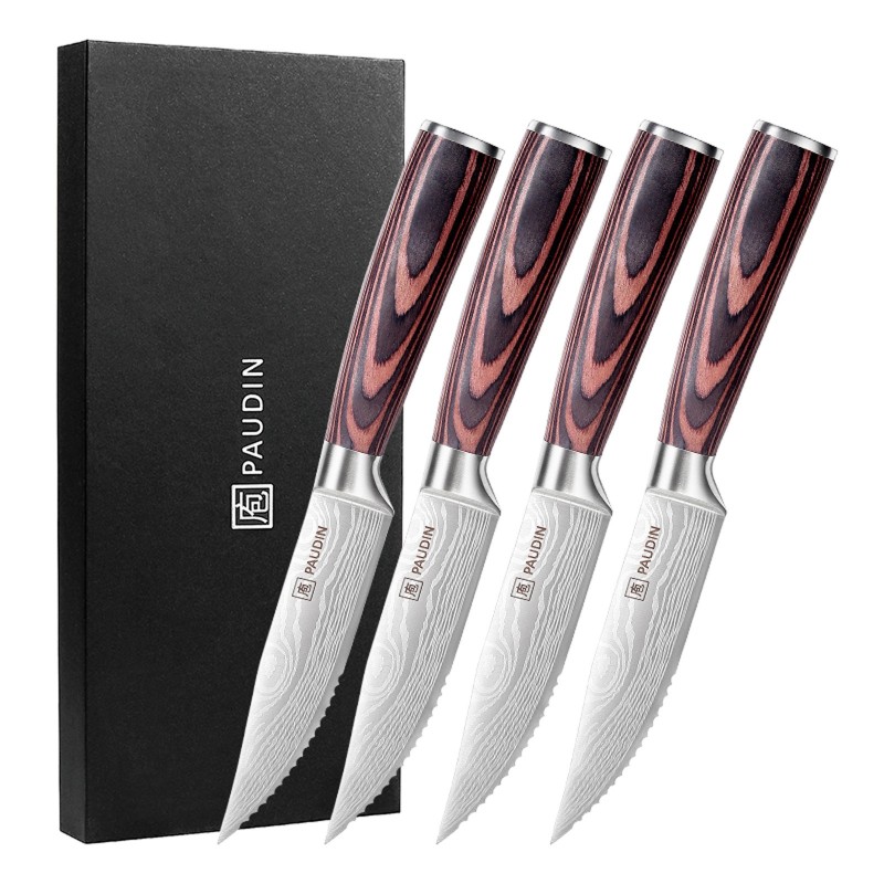 Set 4 cutite pentru friptura din otel inoxidabil 13,3 cm Paudin Premium S4 - 1 Set 4 cutite pentru friptura din otel inoxidabil 13,3 cm Paudin Premium S4 - 1