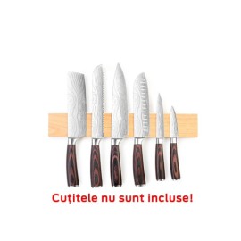 Suport bara magnetica pentru cutite cu aspect de lemn 46 cm Paudin KB1 - 1