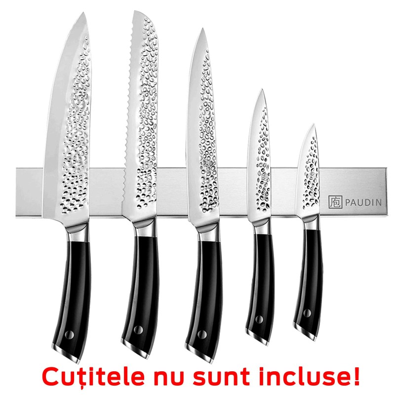 Suport bara magnetica pentru cutite din otel inoxidabil 46 cm Paudin KB2 - 1 Suport bara magnetica pentru cutite din otel inoxidabil 46 cm Paudin KB2 - 1