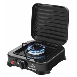 Aragaz portabil cu 1 arzator Cattara Traveler Family Single, negru, capac, 2.2kw, 160g/h - 1
