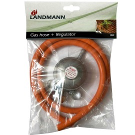 Set regulator de presiune gaz plus furtun, 30 MBAR Landmann 1039 - 1