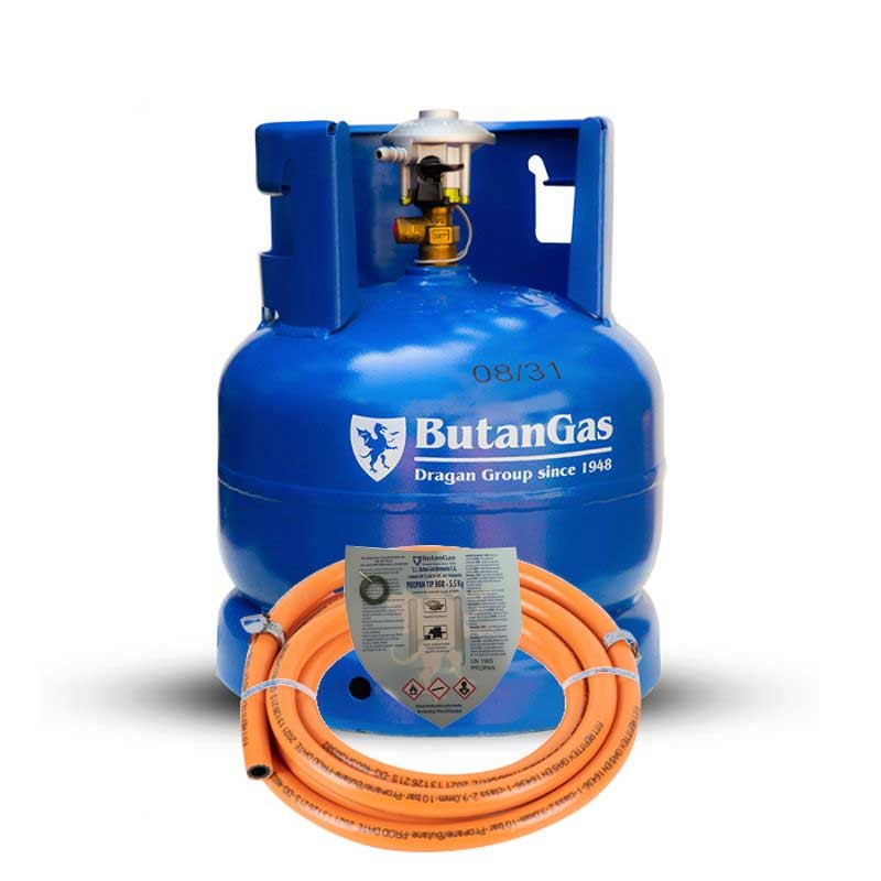 Butelie ButanGas Camping 8,1 Kg 37,5x30cm cu incarcatura propan 5,5 Kg include regulator si furtun 80cm - 1 Butelie ButanGas Camping 8,1 Kg 37,5x30cm cu incarcatura propan 5,5 Kg include regulator si furtun 80cm - 1
