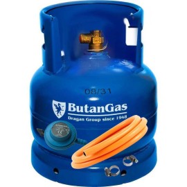 Butelie ButanGas Camping 8,1 Kg 37,5x30cm fara incarcatura propan include regulator si furtun 80cm - 1