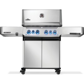 Gratar pe gaz din inox 4 arzatoare arzator lateral arzator spate infrarosu Napoleon Prestige 500 RSIB P500VRSIBPSS - 1
