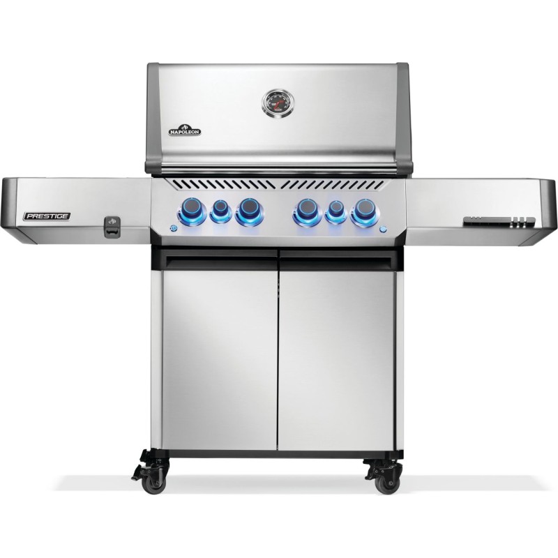 Gratar pe gaz din inox 4 arzatoare arzator lateral arzator spate infrarosu Napoleon Prestige 500 RSIB P500VRSIBPSS - 1