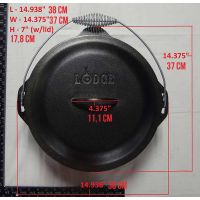 Ceaun din fonta cu capac - cuptor olandez Lodge 33 cm 8,5 litri L-12DO3 - 18