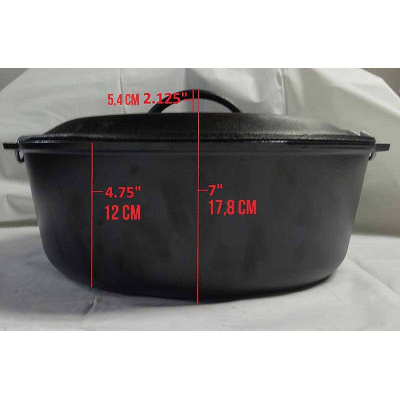 Ceaun din fonta cu capac - cuptor olandez Lodge 33 cm 8,5 litri L-12DO3 - 21