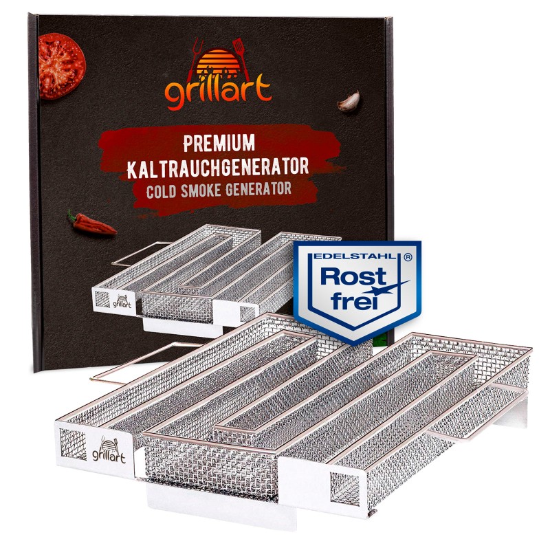 Generator premium de fum rece, fabricat din inox, 22x22x4,5 cm, Grillart GA-1011 - 1 Generator premium de fum rece, fabricat din inox, 22x22x4,5 cm, Grillart GA-1011 - 1